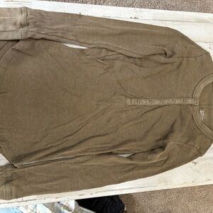 Aerie Green Long Sleeve Tee Soft Cotton Blend